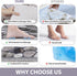 KAZOLEN 36x36 Inch Square Shower Mat Non Slip: Extra Large Shower Mats with Drain Hole in Middle -Anti Slip Shower Mats