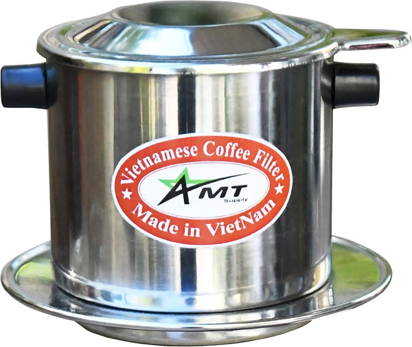 AMT 6.5 OZ Vietnamese Coffee Maker - Coffee Filter for 2-3 Servings Phin Dripper