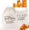 Bread Bag with Inside Lining, 2 Pack Reusable Linen Bread Storage Bags,