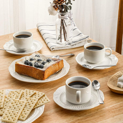 Hiware 6-Piece Stainless Steel Demitasse Espresso Spoons, 4 Inches Mini Coffee Spoons