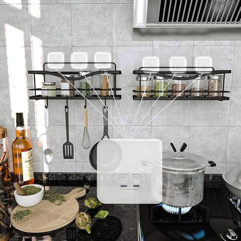 Cozycomfo Pack 10 Shower Caddy Adhesive Replacement Stickers Hooks Adhesive of for Corner Shelf Basket Bathroom Shelf