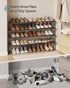 4-Tier 25-30 11.8 46.1 28.4 Inches, ULSA034B01 SONGMICS Shoe Rack, Shoe Organizer, Metal Storage Shelf, Upright
