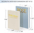 Set 2 Premium Linen Decorative Book Box of - Letter Gold Foil Embossed with Hidden Storage | Coffee Table, Bookshelf