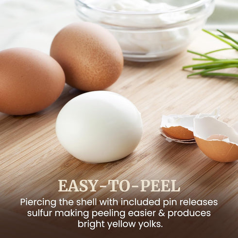 EGC855SS 7-Egg Elite Gourmet Easy Egg Cooker, Capacity, Soft, Medium, Hard-Boiled, Omelets, Poached Eggs, Plays Melody