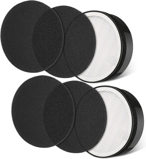 LV-H132 Replacement Filter for LEVOIT LV-H132 Air Purifier, H13 True HEPA and Activated Carbon Filter, 2 Pack