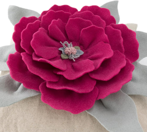 3D 18x18 Inch JWH Iris Flower Throw Pillow Cover Decorative Floral Accent Pillow Case Stereo Cushion Handmade