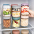 SECLENT 6 Pack 16oz Overnight Oats Containers with Lids, Wide Mouth Mason Jars, Suger Bowls, Glass Food Containers