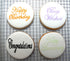 Designer Stencils Script Celebration Cake Stencils Set, Beige/Semi-Transparent