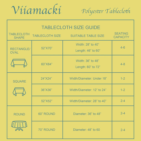 Viiamacki 24 24 Inch, Dark Green Square Small Tablecloth, x Stain and Wrinkle Resistant Machine Washable Polyester