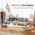 Expandable Spice Rack Organizer - 3 Tier Adjustable Cabinet Spice Organizer for Easy Visibility, White