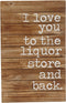 Planked Wood Liquor Store & Back Wall Plaque Mud Pie 4345120
