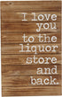 Planked Wood Liquor Store & Back Wall Plaque Mud Pie 4345120
