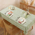 Ajerg 20x57inch Coffee Table Cloth, Sage Green Coffee Table for Living Room Tablecloth Cover with Pockets & Tassel