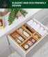 ROYAL CRAFT WOOD 5-Piece Bamboo Drawer Organizer Set - Multi-Use Storage Trays for Kitchen, Bathroom, Office, Makeup &