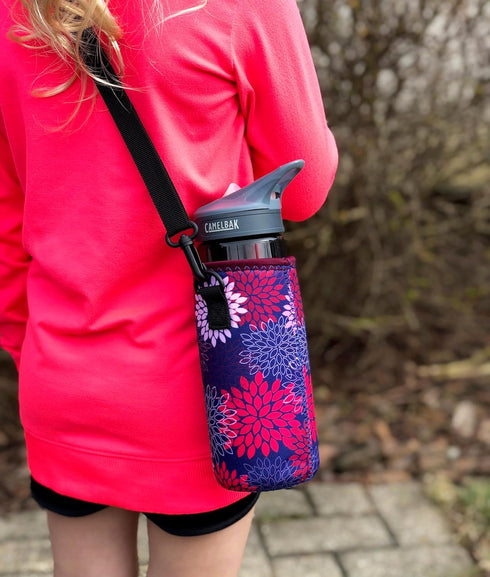 24-30oz 750ml Koverz Water Bottle Carrier with Shoulder Strap, Water Bottle Insulator - Peacock