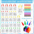 48 Chunful Pieces Coloring Goodie Gift Bags for Kids Birthday Party Reusable Coloring Tote Bags Cute Cartoon Colorful