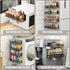 Magnetic Spice Rack for Refrigerator, 4 Pack Magnetic Shelf with Moveable 8 Hooks, Kitchen Organization