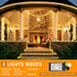 66FT 200 8 LED Rope Lights for Outside, Plug in Rope Lights Outdoor Waterproof with Modes, Connectable Flexible Clear