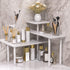 JayRex Bathroom Organizer Countertop Corner Shelf, 3 Tier Moveable Organizer for Makeup, Dresser Table, Desktop (White)