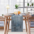 Decor(13x72 inch) Emvency Farmhouse Style Table Runner, Abstract Art Painting Denim Blue Table Runners for Kitchen
