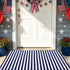 4th 27.5"x43" Summer 27.5"x43") CAINANEL Blue and White Striped Rug of July Door Mat Front Porch Rug Independence Day