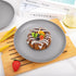 LIYH 36pcs Grey Wheat Straw Dinnerware Set - Reusable Plastic Plates and Bowls, Dishwasher Safe