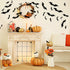 TDHDIKE 64 Pcs Halloween Decorations Black Bats Wall Decor, Reusable PVC 3D Stickers for Indoor Outdoor Party Decor