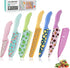 HAUSHOF Kitchen Knife Set - 12-Piece Colorful Knives with 6 Sheaths, Non-Stick Stainless Steel Blades for Gifts