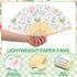 36 Roowest Pcs Floral Folding Hand Fan Bulk Tea Party Handheld Folding Fans Watercolor Grandmillennial Pastel Floral
