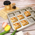 Beasea Brownie Pan with Dividers, 1 Set Gold All Edges Square Cupcake Brownie Pans 12 Cavity Non Stick Baking Mold