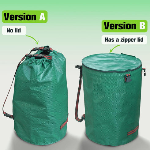 INGFLOW 200L 48 leaf Collector Bag, Shoulder Strap, and Drawstring Reusable Yard Garden Bag for Leaves and Lawn Trash