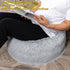 20x20x12 Inches Asuprui Fur Ottoman Stool Unstuffed Footstool Cover Floor Pouf Foot Rest No Filler Round Poof Seat