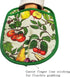 Pot Holders Set of 2, Heat Resistant Kitchen Oven Gloves with Transparent Silicone Shell and Fruit Flower Lining