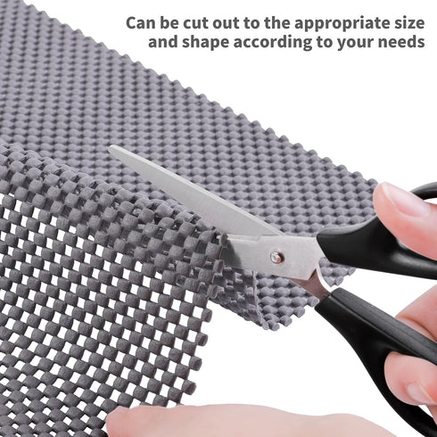 Ruisita Non-slip Mat Area Rug Pad, Anti Slip Gripper Roll Rubber Matting for Home, Office, Cars (Gray, 30 x 200 cm)
