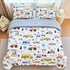 Set 3-Piece Set WINLIFE Construction Twin Comforter for Boys Teen Kids Bedding Reversible Lightweight Microfiber Forest