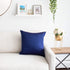 The White Petals Euro Sham Covers, Navy Blue, Pack of 2 for Sofa, Couch & Bed (26x26 inch)