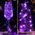 6 Pack 7ft 20LED HXWEIYE Purple Fairy Lights Battery Operated, Mini Fairy String Lights Mason Jar Lights, Waterproof