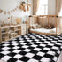 5x7 Rugs for Living Room Bedroom, ft Black and White Checkered Area Rug, Fluffy Soft Washable Carpet, Modern Non-Slip