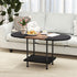 2-Tier Coffee Tables, Modern Center Table with Storage Shelf, Table for Living Room, Modern Two-Tone Design (Mixed
