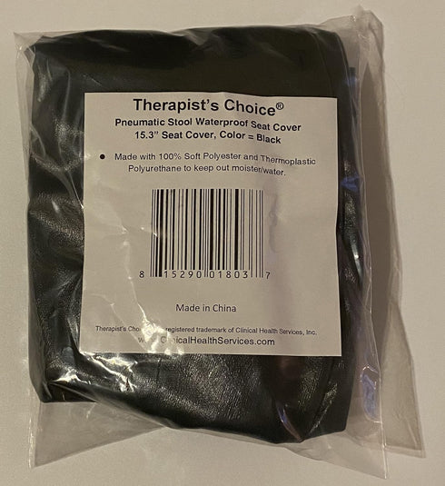 Therapists Choice 15 Waterproof, Machine Washable, Replacement Slip Cover for a Stool Seat Cover (Black)