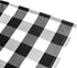 Nobildonna 18"x13" Plaid Checkered Placemats, Black & White, Set of 4 Durable Dining Table Mats