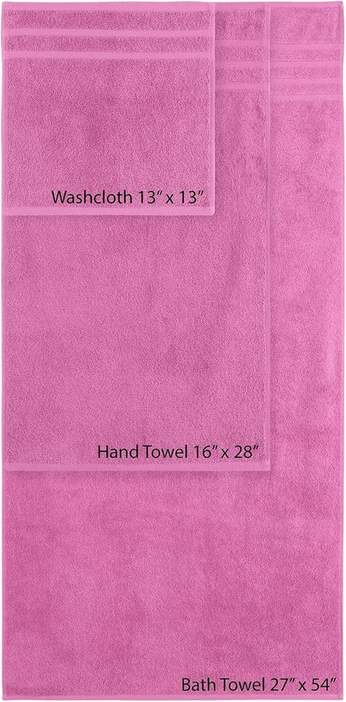 Rosyn Home 6 Set 2 2 2 100% Hotel and Spa Quality Piece Bath Towel Bath Towel Hand Towel Washcloth Soft Turkish Cotton