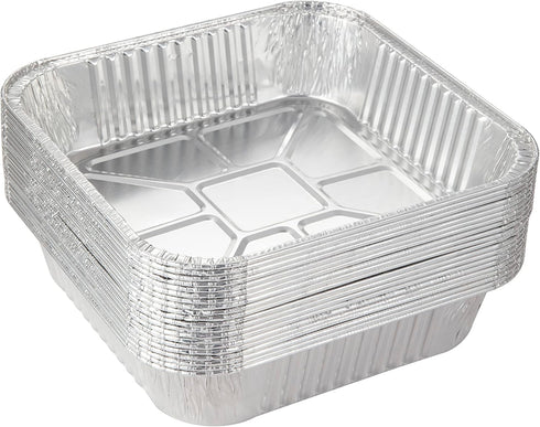 10pack- 8 x 8 Aluminum foil Pans Disposable Heavy Duty Square baking Cake Pans, Cooking Tins Homemade Breads Oven Pans,Foil Pans, Baking cake Pans Roasting Pans by Waytiffer