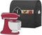 Luxja Dust Cover for 4.5-Quart and 5-Quart Stand Mixer - Cloth Cover with Pockets for Mixer and Accessories, Black