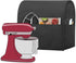 Luxja Dust Cover for 4.5-Quart and 5-Quart Stand Mixer - Cloth Cover with Pockets for Mixer and Accessories, Black