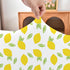 Summer 42x42 inch Yellow Lemon Fitted Tablecloth with Elastic for Square Folding Tables Washable Stretchy Spandex Card