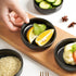 Selamica 3.3 Inch Ceramic Soy Sauce Dish, Dipping Bowls Set of 6 for Condiments, Sushi, Ketchup, BBQ, Matte Black