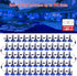 26FT 12+1 Bulbs, LAMPHOME Blue LED Outdoor String Lights, Patio Lights with Shatterproof Edison UL Waterproof