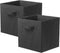 Shellkingdom Storage Bins, Foldable Fabric Storage Cubes and Cloth Organizer Drawer for Closet and Toys, 2 Pack, Black