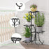 4Tier 4 INGIORDAR Plant Stand Indoor Outdoor Shelf Metal Holder Pot Rack Multiple Plants Stand Tall Flower Shelf Corner